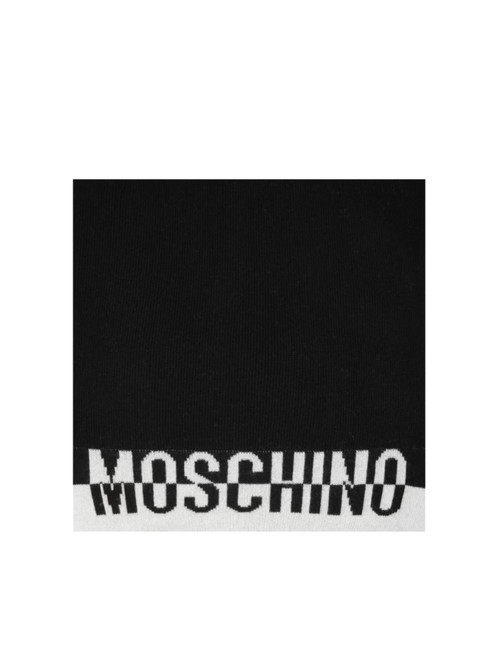 MOSCHINO BICOLOR Écharpe avec logo noir - Écharpes