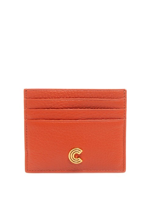 COCCINELLE MYRINE  Porte-cartes plat en cuir Tangerine - Portefeuilles Femme