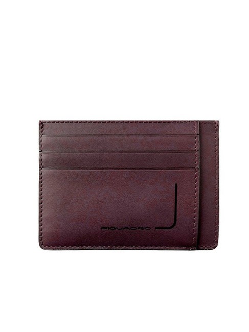 PIQUADRO PQJ Porte-cartes plat en cuir FUXIA - Portefeuilles Homme