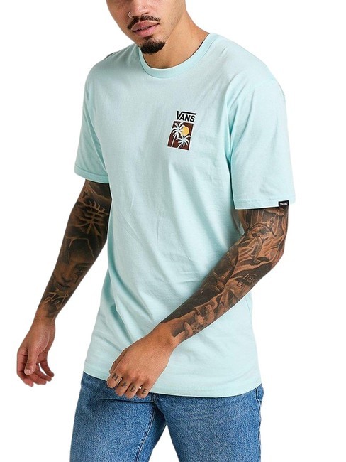 VANS ISLAND BOX T-shirt en coton avec imprimé lueur bleue - T-shirt