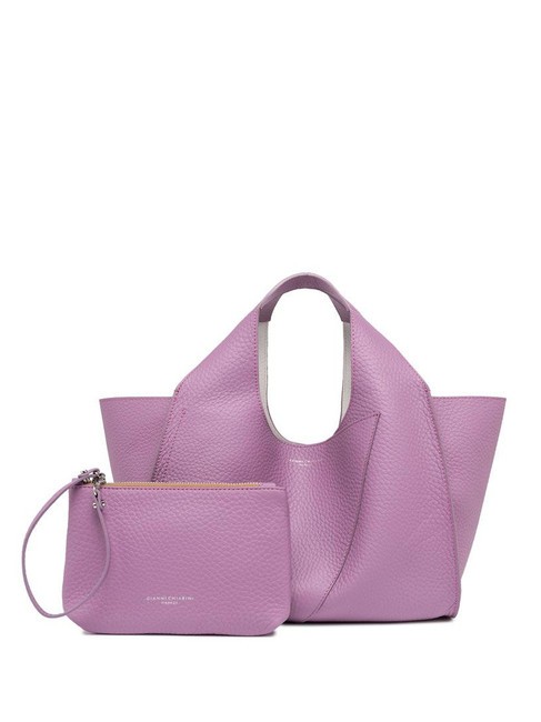 GIANNI CHIARINI EUFORIA Sac en cuir avec pochette Argyle violet-sable - Sacs pour Femme