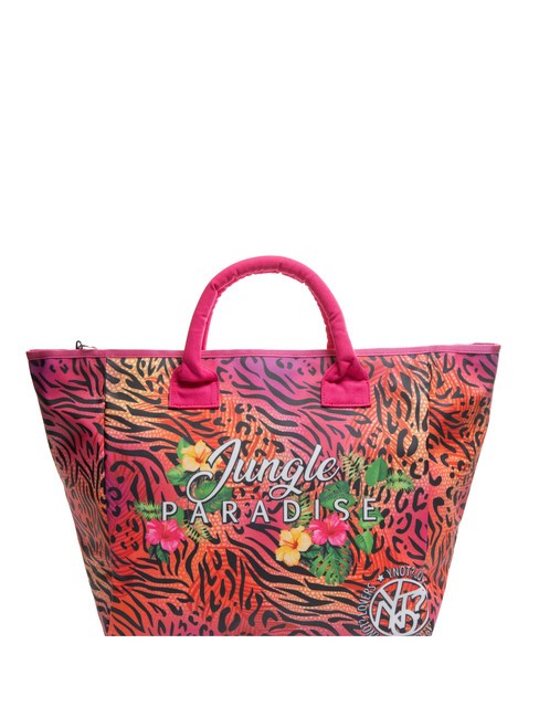 YNOT JUNGLE PARADISE Maxi sac shopping de plage fuchsia - Sacs pour Femme