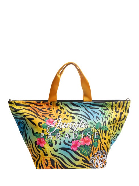 YNOT JUNGLE PARADISE Sac shopping de plage moyen jaune - Sacs pour Femme