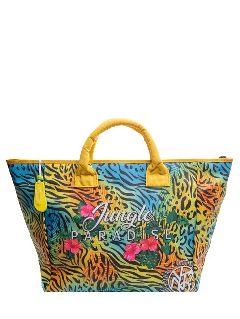 YNOT JUNGLE PARADISE Maxi sac shopping de plage jaune - Sacs pour Femme