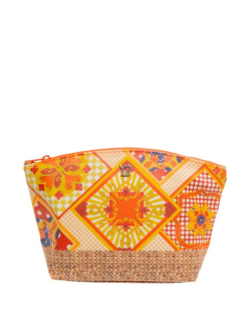 YNOT SICILY Trousse de beauté entièrement imprimée orange - Trousses