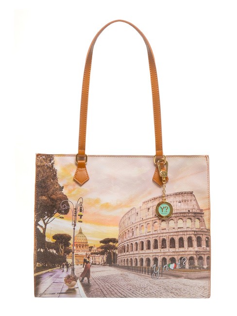 YNOT YESBAG Sac shopping carré la vie à Rome - Sacs pour Femme