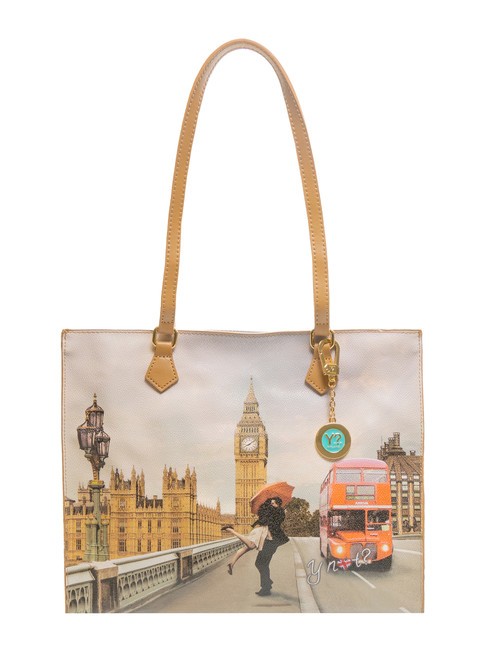 YNOT YESBAG Sac shopping carré amour de Londres - Sacs pour Femme