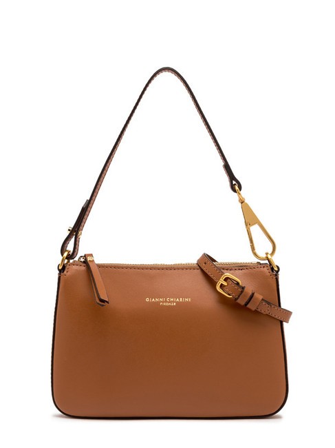 GIANNI CHIARINI BROOKE Sac bandoulière en cuir avec bandoulière caramel - Sacs pour Femme