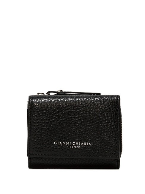 GIANNI CHIARINI WALLETS GRAIN Petit portefeuille en cuir grainé Noir - Portefeuilles Femme