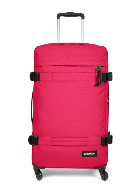 EASTPAK TRANSIT'R 4 L Chariot grande taille rose fraise - Valises Semi-rigides