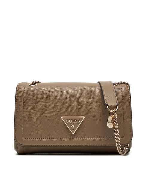 GUESS NOELLE Convertible Sac porté épaule/croisé taupe foncé - Sacs pour Femme