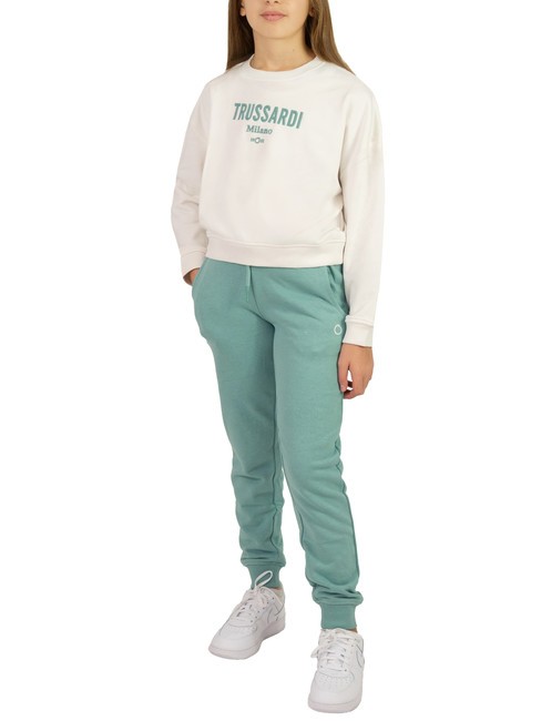 TRUSSARDI KREBS Survêtement sweat et pantalon blanc cassé/eau foncée - Survêtements pour enfants