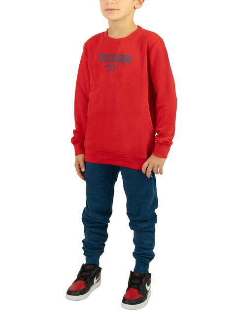 TRUSSARDI SCHULIT Survêtement sweat et pantalon rouge/bleu marine - Survêtements pour enfants