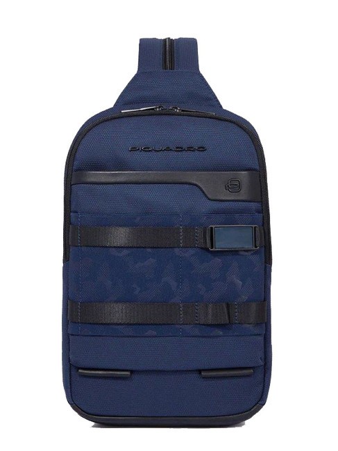 PIQUADRO FX Portabilité du sac à dos sur une épaule bleu - Sacs en Bandoulières pour Homme