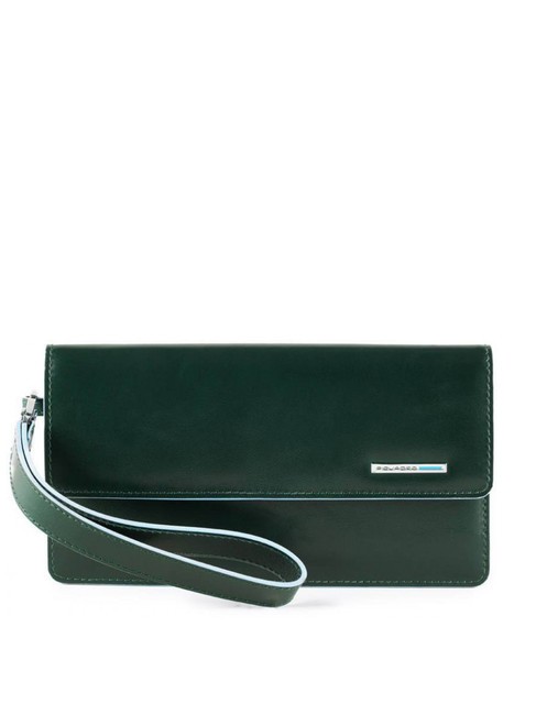 PIQUADRO BLUE SQUARE Portefeuille / porte-smartphone en cuir VERT - Portefeuilles Homme