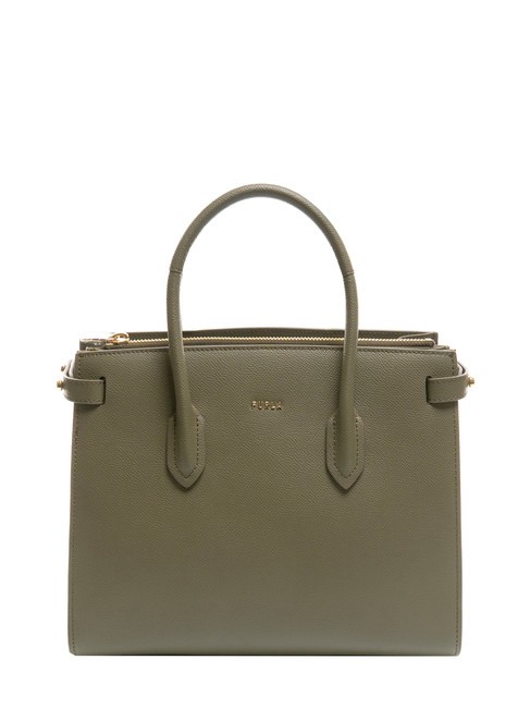 FURLA GARDENIA Sac à main en cuir imprimé Andromeda sage - Sacs pour Femme