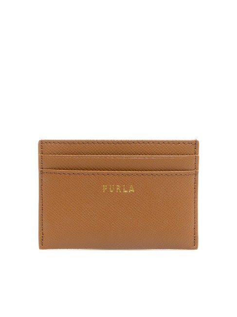 FURLA GARDENIA Porte-cartes en cuir imprimé Andromeda Brandy - Portefeuilles Femme