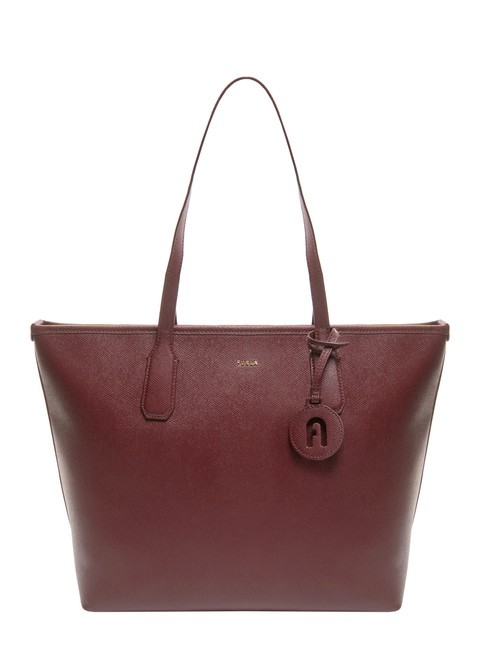 FURLA CLASSIC Sac cabas en cuir imprimé Andromeda Ribes / rouge - Sacs pour Femme