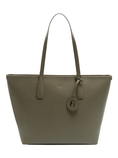 FURLA CLASSIC Sac cabas en cuir imprimé Andromeda sage - Sacs pour Femme