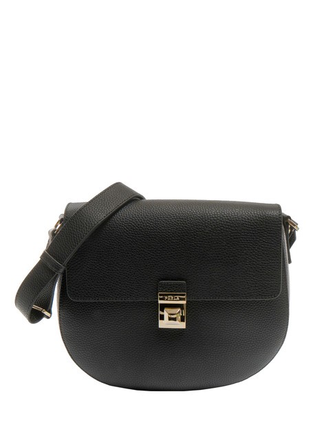 FURLA GLENN Sac Saddle en cuir imprimé Keria Noir - Sacs pour Femme