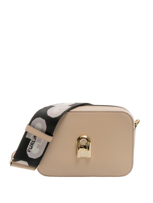 FURLA GARDENIA Sacoche pour appareil photo en cuir imprimé Keria ballerine i+toni glace - Sacs pour Femme