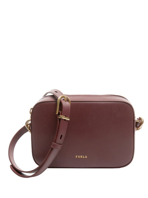 FURLA GARDENIA Sac porté épaule en cuir imprimé Andromeda Ribes / rouge - Sacs pour Femme