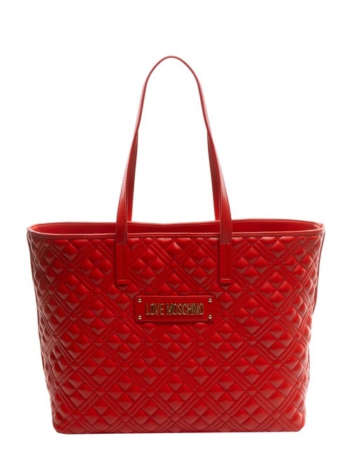 LOVE MOSCHINO QUILTED Sac shopping matelassé ROUGE - Sacs pour Femme