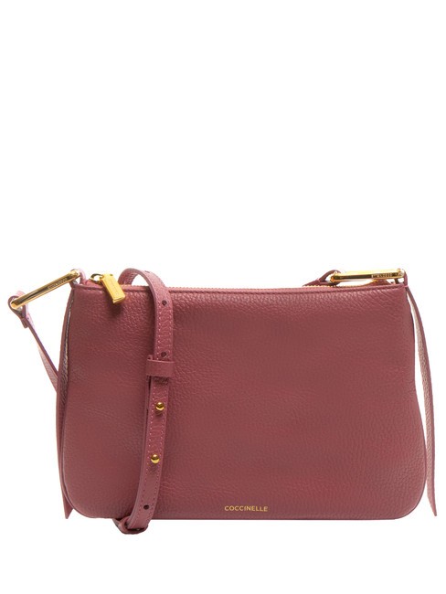 COCCINELLE MAGIE Sac plat en cuir texturé bois de rose - Sacs pour Femme