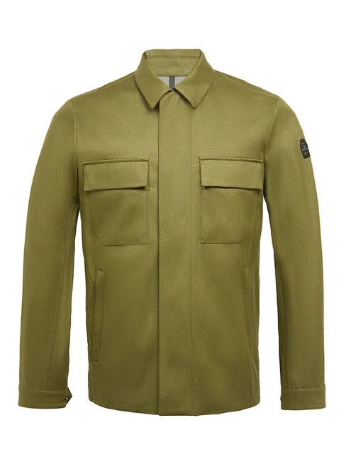 PIQUADRO J55 Veste chemise en lin technique VERT - Vestes pour hommes