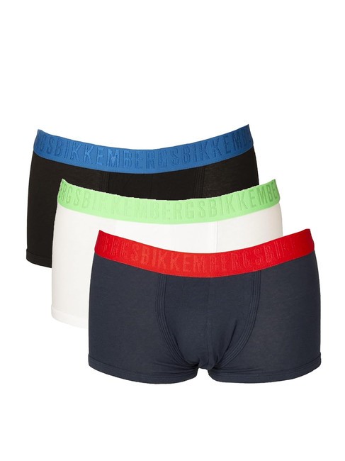 BIKKEMBERGS FASHION BICOLOR Lot de 3 boxers blanc marine noir - Slip homme