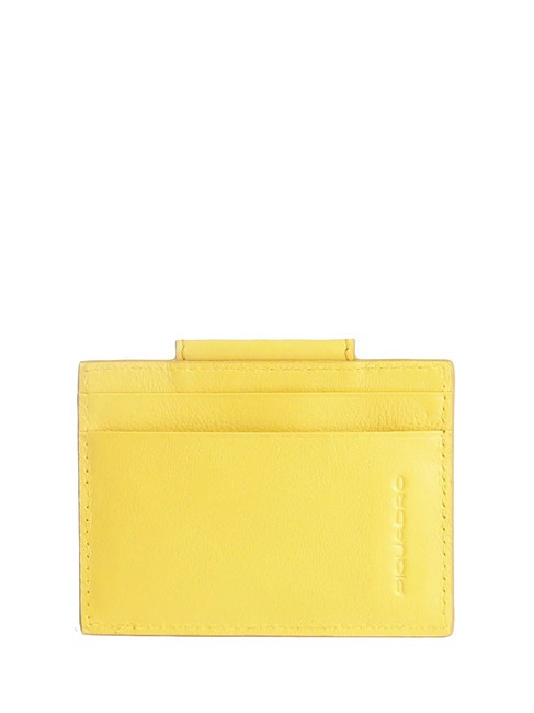 PIQUADRO URBAN  Porte-cartes en cuir jaune - Portefeuilles Homme