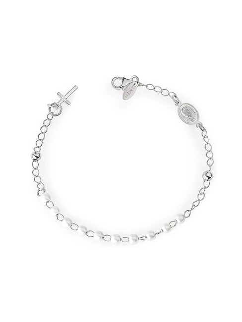 AMEN ROSARI Bracelet en argent avec perles rhodium - Bracelets