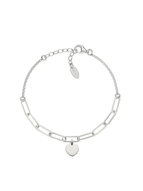 AMEN ELEMENTI Bracelet avec chaîne et coeur rhodium - Bracelets