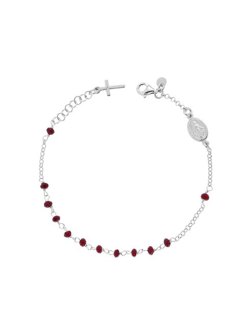 AMEN ROSARI Bracelet en argent avec pierres rhodium - Bracelets