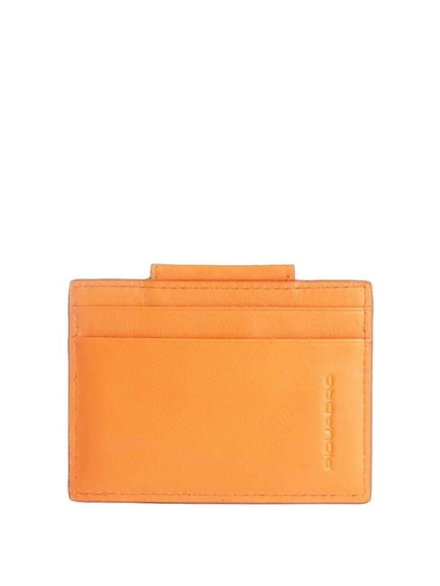 PIQUADRO URBAN  Porte-cartes en cuir ORANGE - Portefeuilles Homme