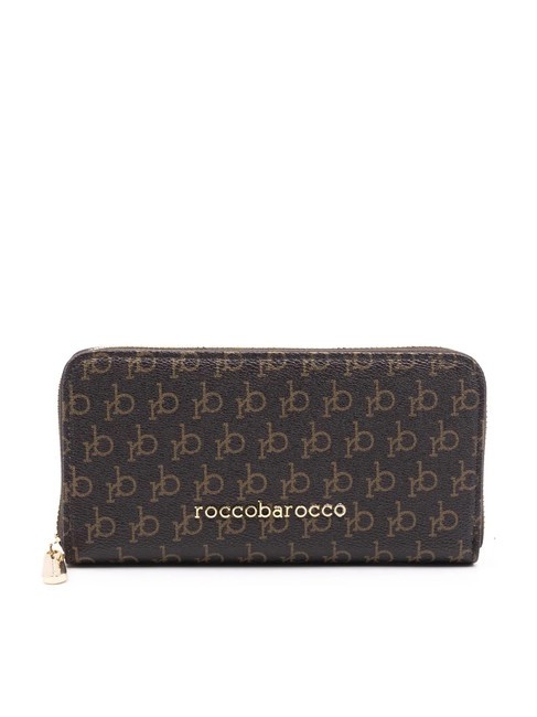 ROCCOBAROCCO DEVA Grand portefeuille zippé autour chocolat - Portefeuilles Femme