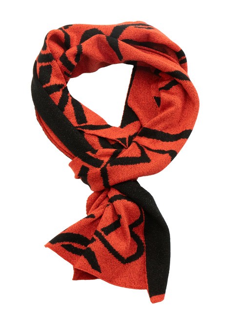 MOSCHINO HEARTS LUREX Foulard rouge/noir - Écharpes