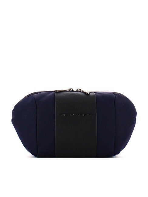 PIQUADRO BRIEF 2 Sac ceinture en cuir et tissu bleu - Sacs banane