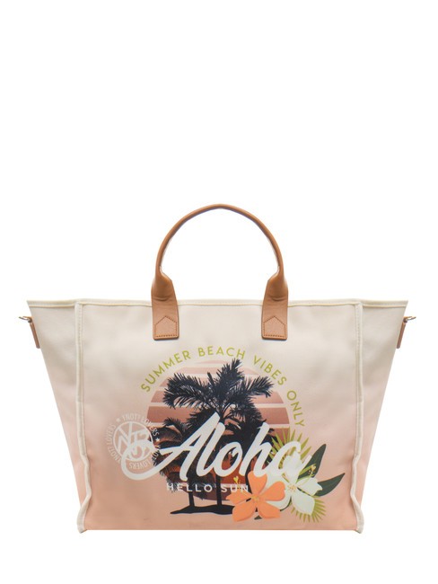 YNOT ALHOA Grand sac de plage avec bandoulière naturel - Sacs pour Femme