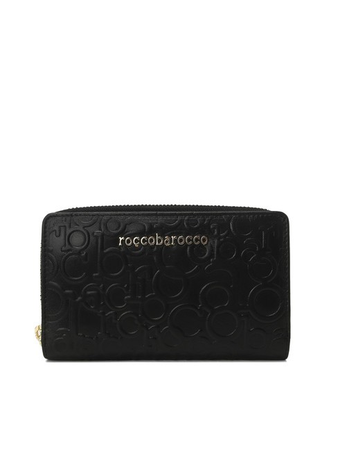 ROCCOBAROCCO RIBALTA  Portefeuille zippé noir - Portefeuilles Femme