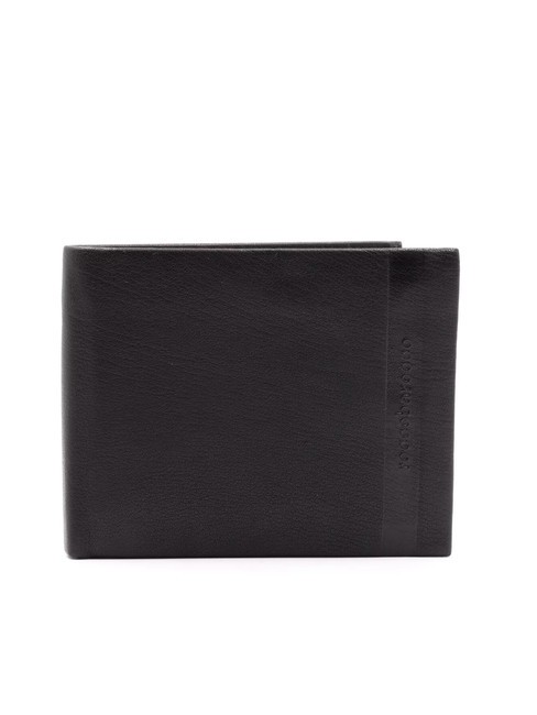 ROCCOBAROCCO STRIPE Porte-monnaie en cuir noir - Portefeuilles Homme