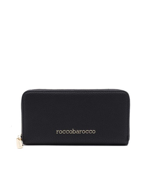 ROCCOBAROCCO ADELE Grand portefeuille zippé autour noir - Portefeuilles Femme