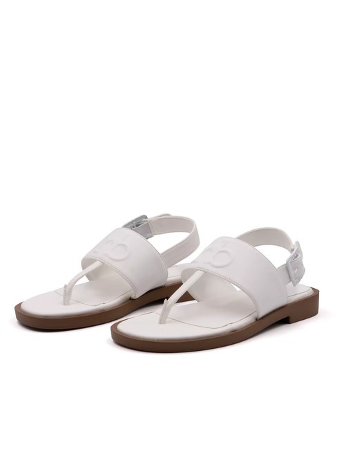 ROCCOBAROCCO RB Sandale tongs à bride arrière blanc - Chaussures Femme