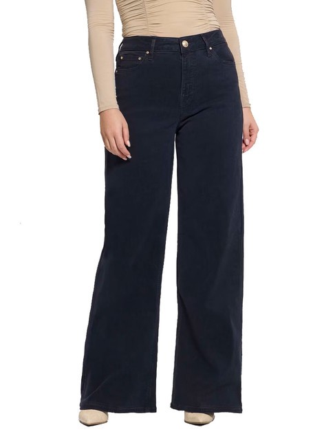 GUESS BELLFLOWER Pantalon en velours costume bleu - Pantalons pour femmes