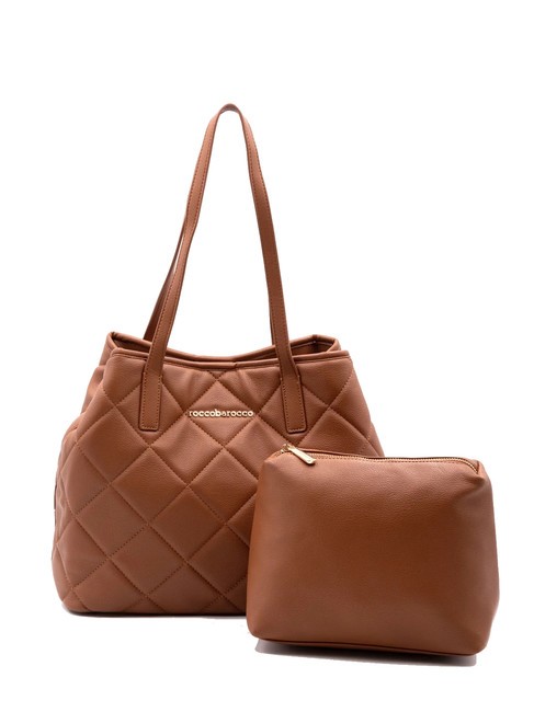 ROCCOBAROCCO GLAM Sac shopping avec pochette Cognac - Sacs pour Femme