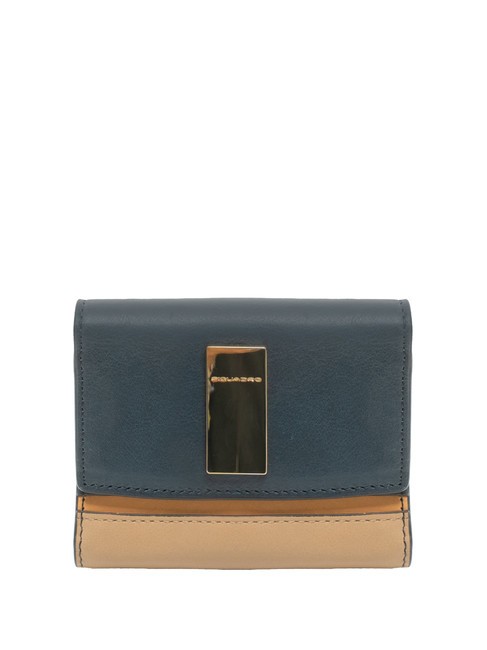 PIQUADRO DAFNE  Petit portefeuille en cuir Bleu clair - Portefeuilles Femme