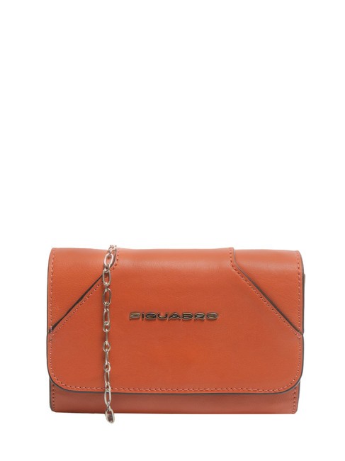 PIQUADRO MUSE Mini sac / pochette en cuir ORANGE - Sacs pour Femme