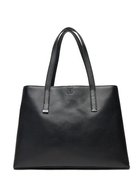 CALVIN KLEIN CK PLAQUE Sac shopping moyen pvh noir - Sacs pour Femme