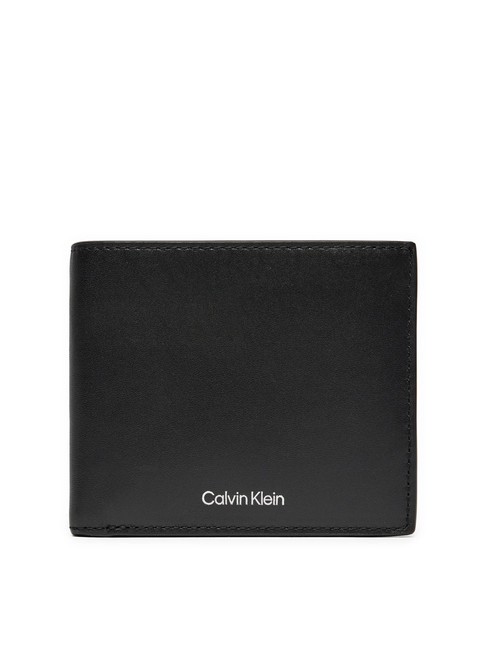 CALVIN KLEIN CK MUST Portefeuille en cuir, porte-monnaie pvh noir - Portefeuilles Homme