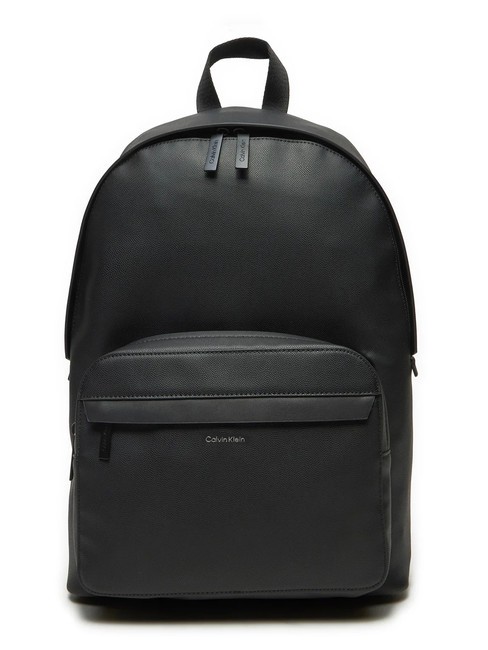 CALVIN KLEIN CK MUST Sac à dos avec poche caviar noir - Sacs à dos pour l'École & les Loisirs